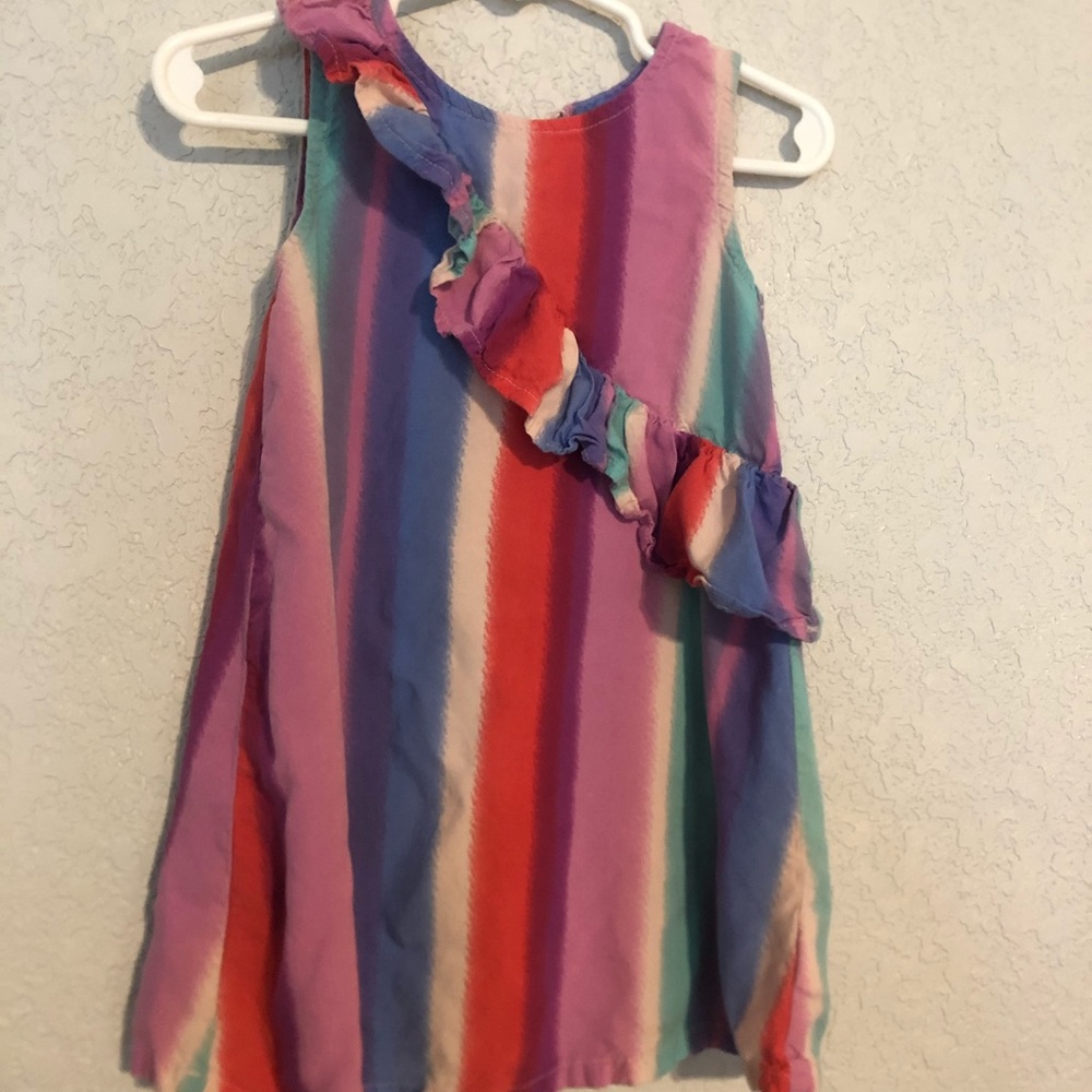 3t girls Dress stripped with ruffle